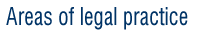 Areas of legal practice